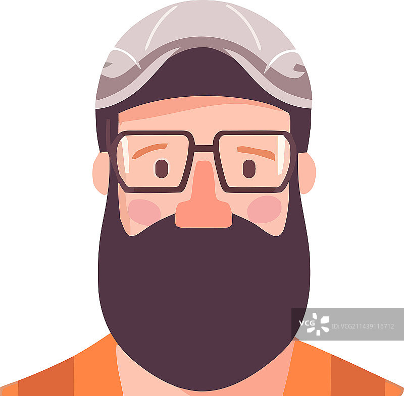 留着胡子戴眼镜的男人图片素材