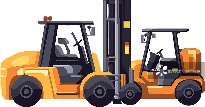 运输集装箱的重型机械图片素材