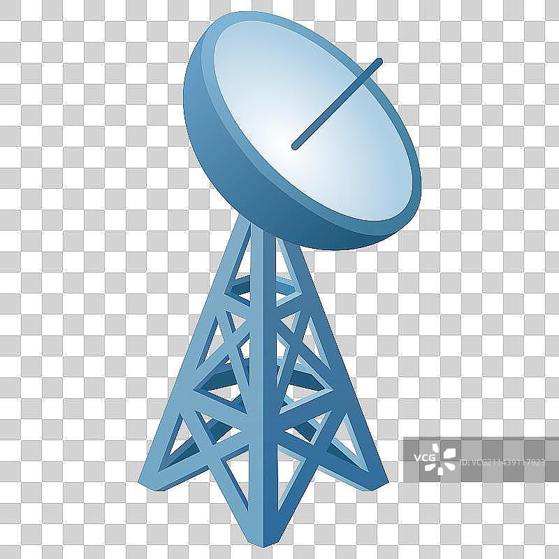 灰色拟物写实雷达基站图片素材