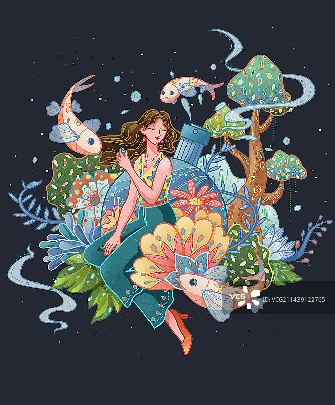 香水插画图片素材