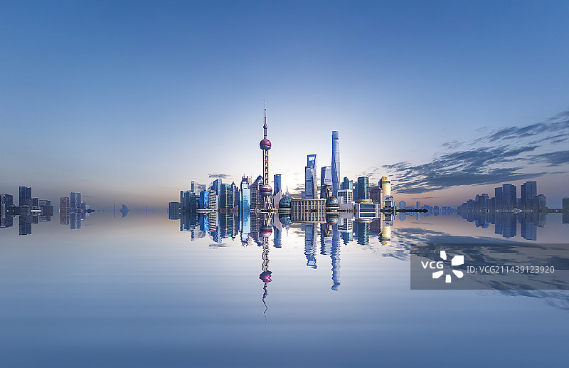 上海CBD外滩陆家嘴夜景图片素材