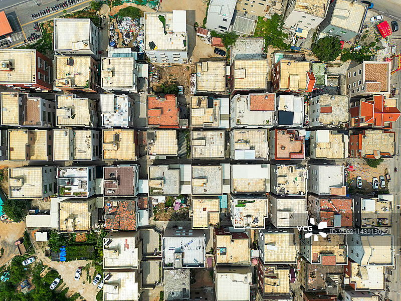 城中村民居航拍俯视角度图片素材