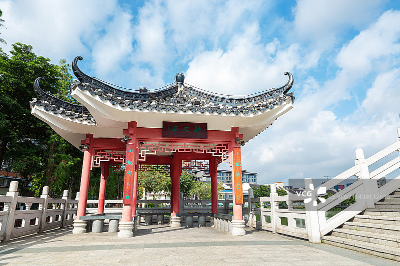 东莞市华阳湖，静心亭图片素材