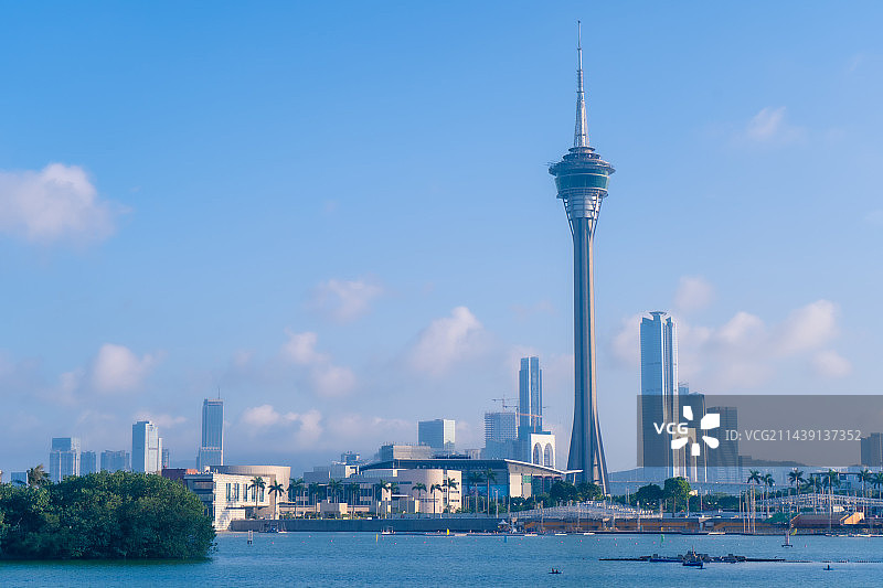 远眺澳门塔图片素材