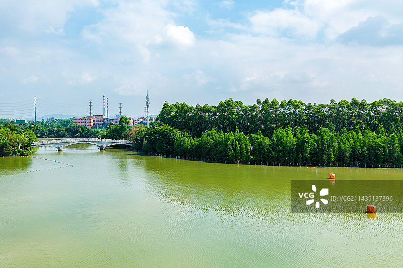 东莞市华阳湖，芳华桥图片素材