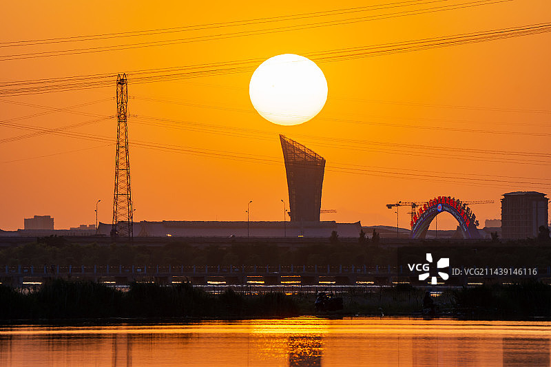建设中的河北正定新区图片素材