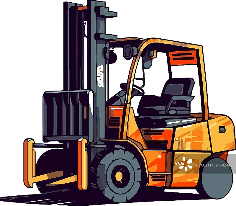 机械运送集装箱至仓库图片素材