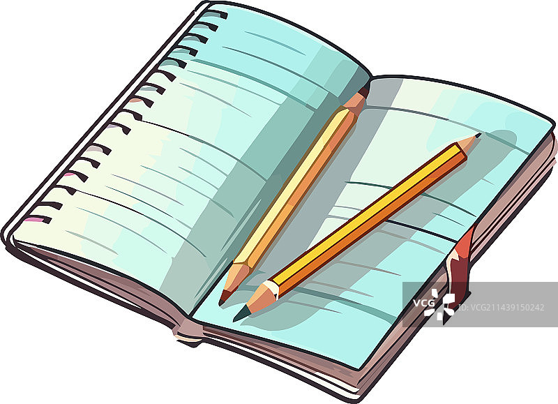 用铅笔和纸学习（隔离）图片素材