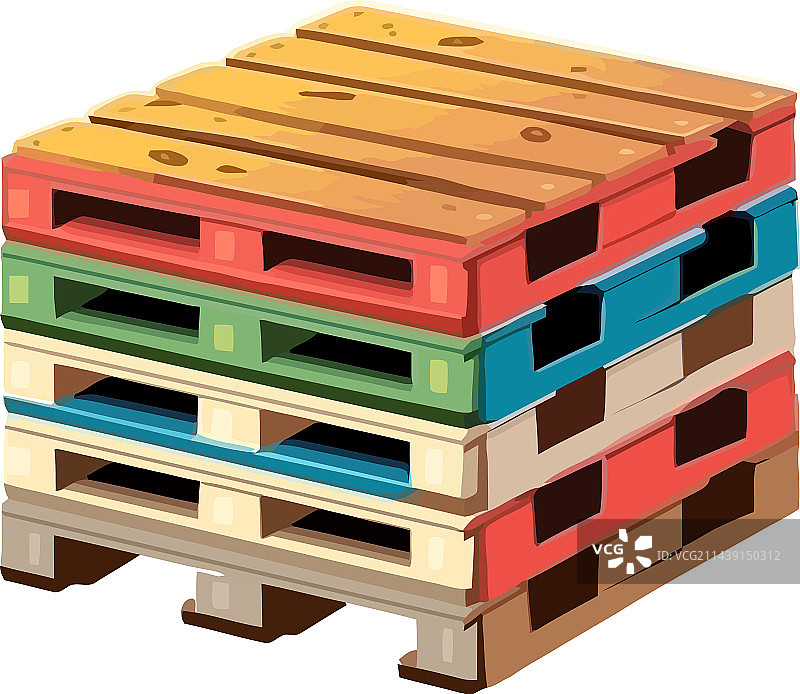 木制货运集装箱运输设备图片素材