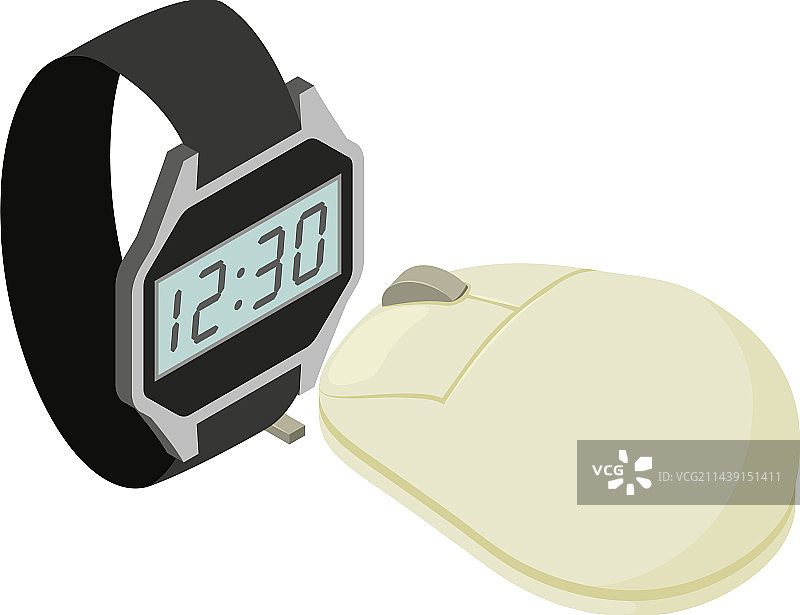 腕表图标2.5D电子腕表图片素材