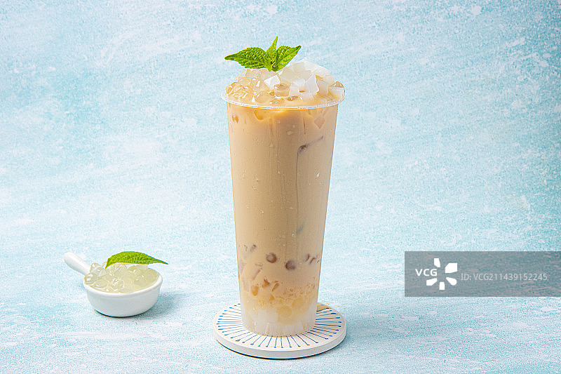椰果啵啵奶茶图片素材