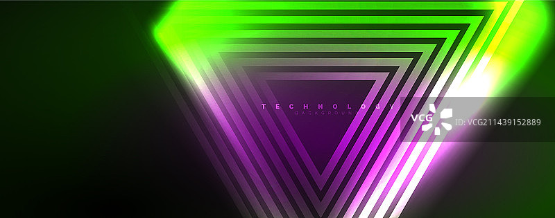 霓虹灯发光技术线高科技未来主义图片素材