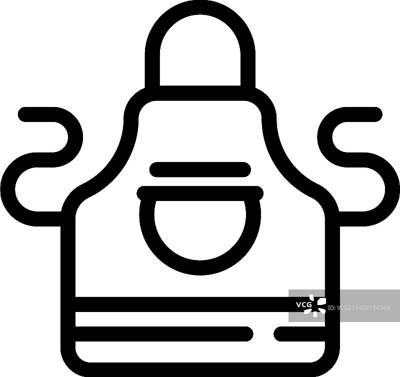 宠物餐厅围裙图标动物轮廓图片素材