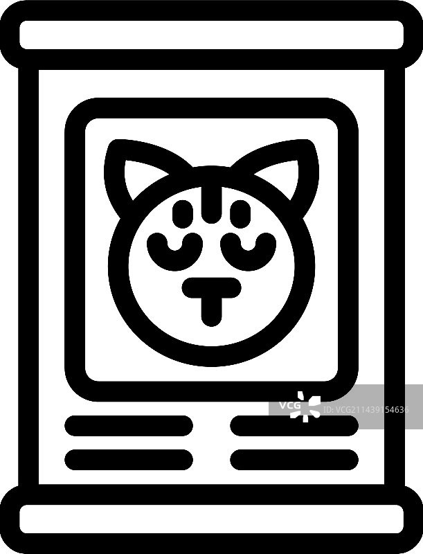 猫粮罐头图标宠物餐厅轮廓图片素材