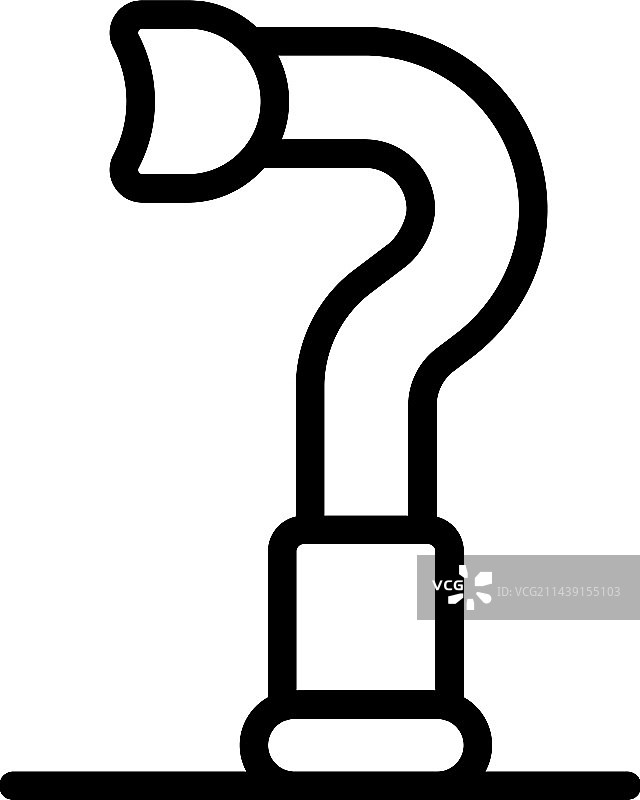 撬棒工具轮廓图标图片素材
