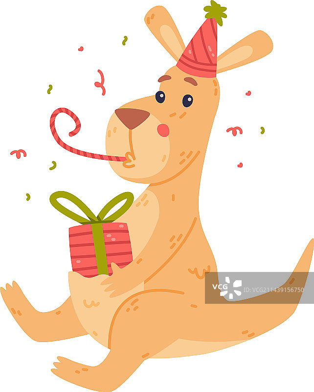 有趣的袋鼠吹口哨图片素材