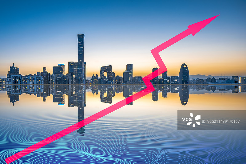 业绩增长的北京科技未来城市图片素材