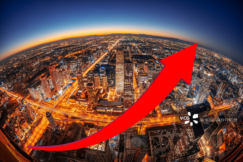 业绩增长的北京科技未来城市图片素材