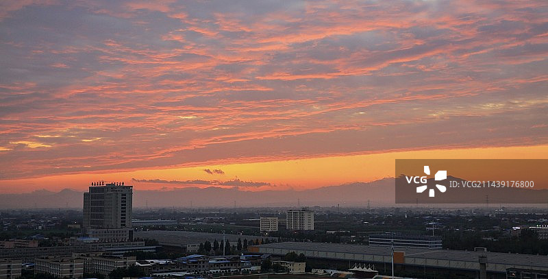 泾阳晚霞图片素材