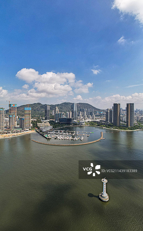 深圳海上世界文化艺术中心游艇会航拍图片素材