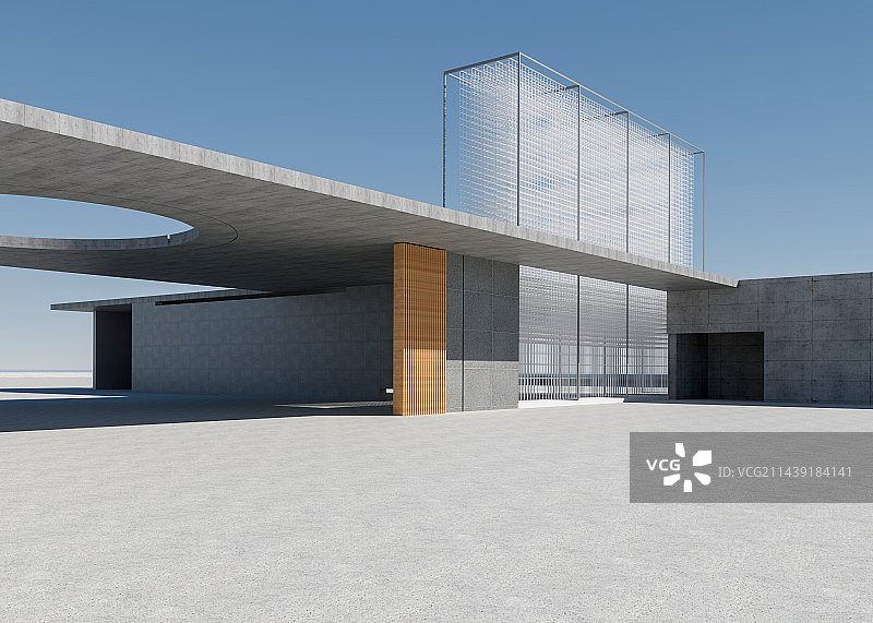 "三维渲染城市广场建筑 三维建筑广场"图片素材