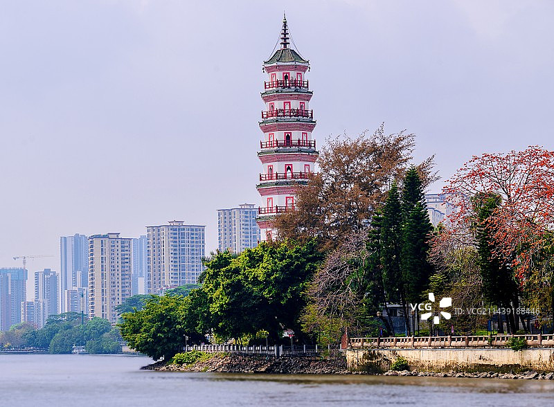 东莞万江金鳌塔图片素材