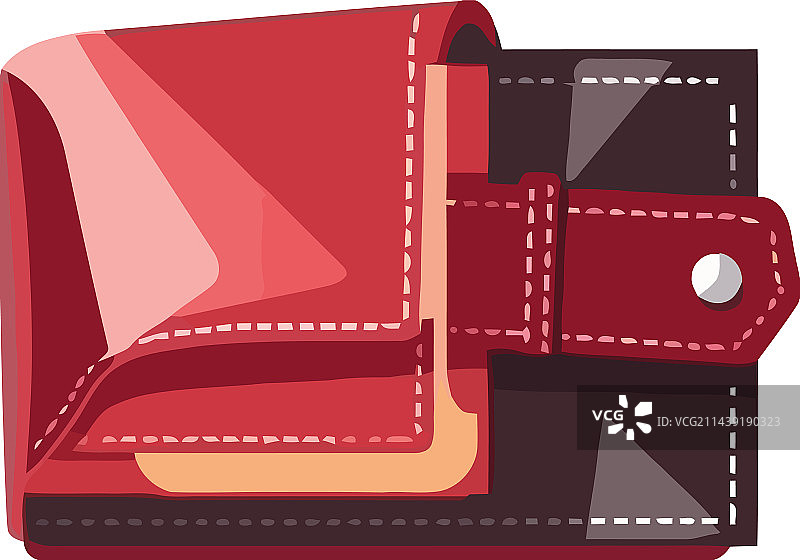 时尚女人的皮革钱包，一种象征图片素材