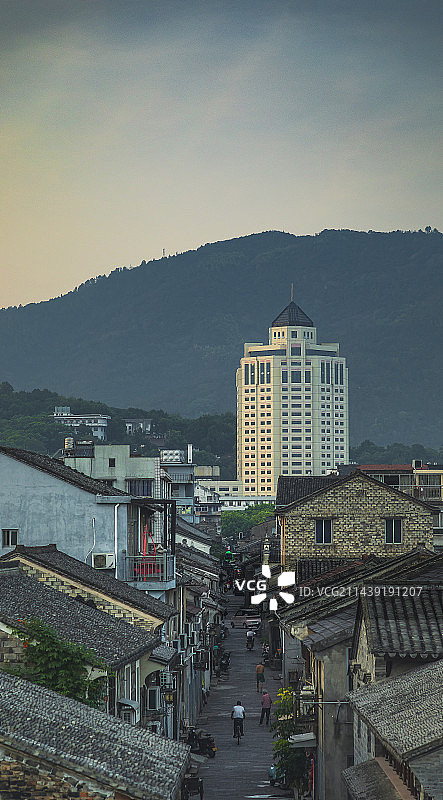 浙江·台州｜临海·古城街道｜府前街、台州医院、临海古城、台州府城文化旅游区图片素材