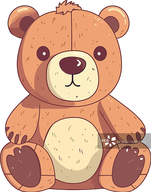 坐着的快乐小泰迪熊图片素材