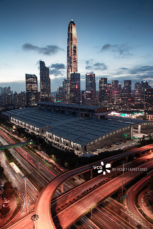 深圳福田区蓝调图片素材