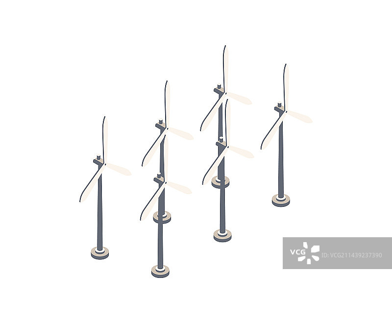 白色风车概念图片素材