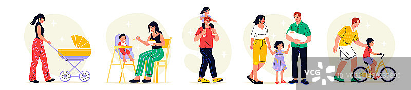 家庭合集图片素材