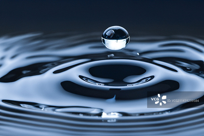 微距镜头下的水滴特写图片素材