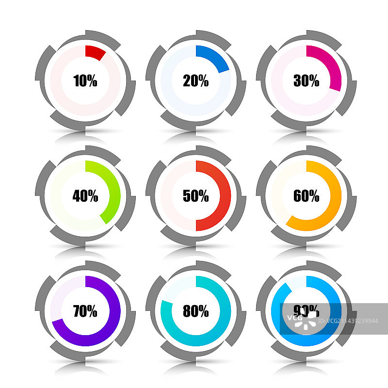 百分比加载信息图设计模板图片素材