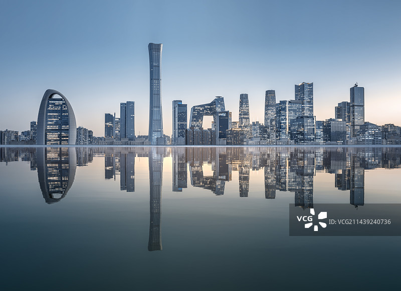 北京城市天际线建筑科技金融区，国内生产总值GDP统计图片素材