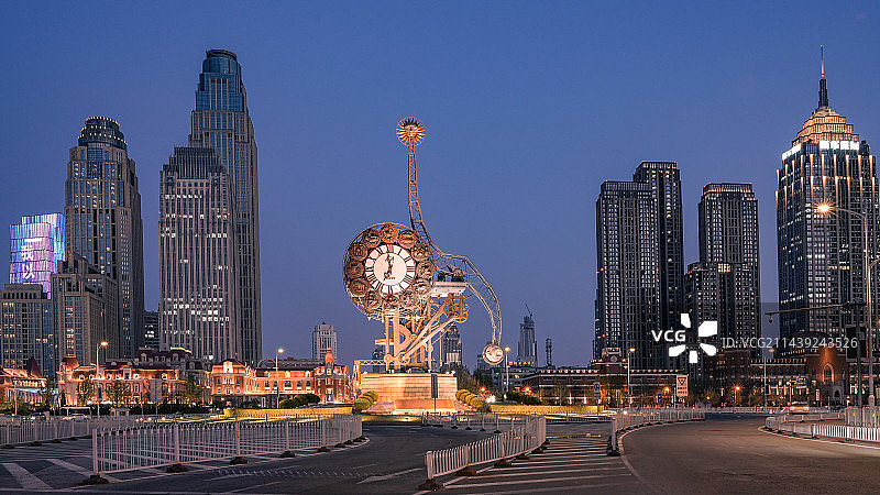 天津世纪钟图片素材