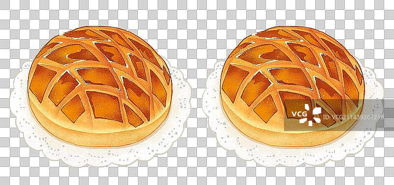 香港特产美食菠萝包元素图片素材