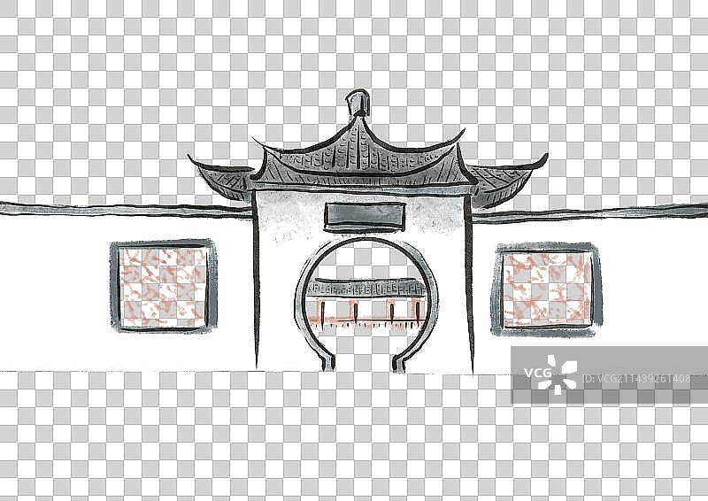 江南水乡元素图片素材