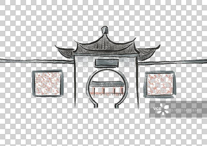 江南水乡元素图片素材