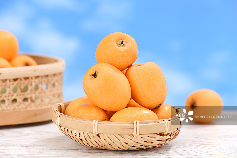 新鲜的五星枇杷图片素材