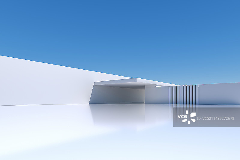 3D艺术中心建筑空间图片素材