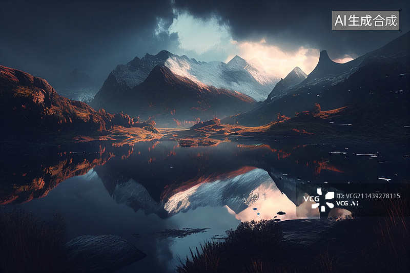 【AI数字艺术】美丽风景插画图片素材