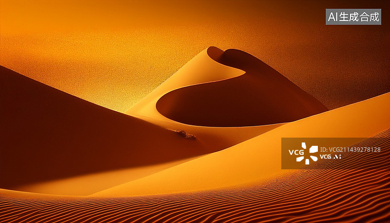 【AI数字艺术】AI生成沙漠插画图片素材