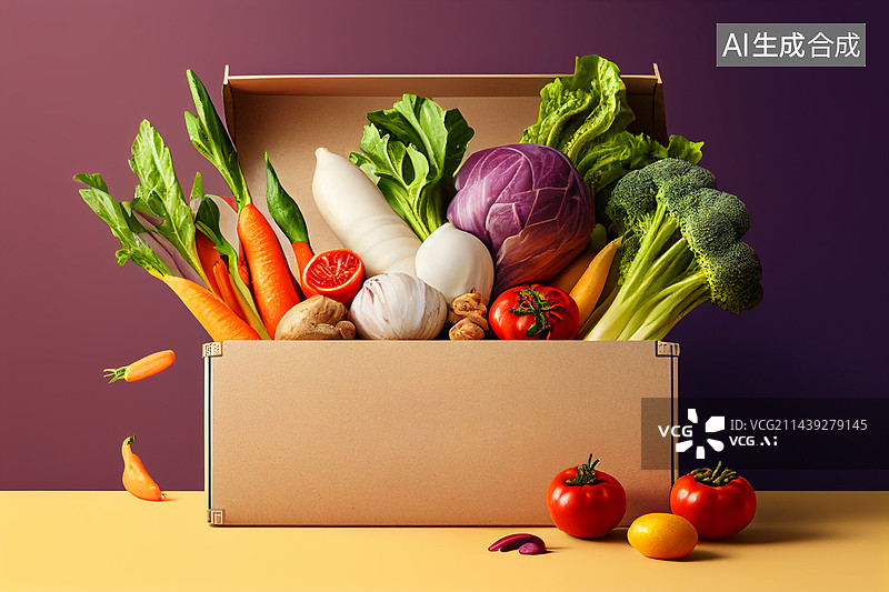 【AI数字艺术】AI生成的插图丰富的农产品图片素材