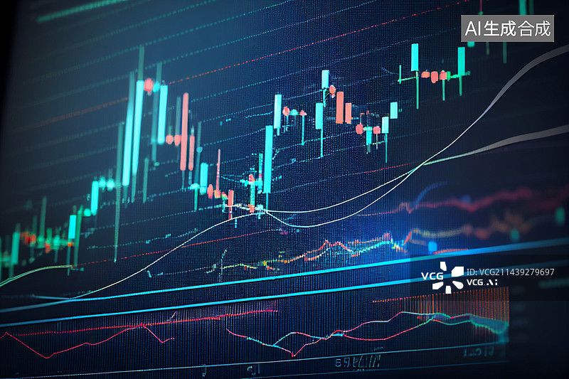 【AI数字艺术】AI生成的插画金融数据图片素材