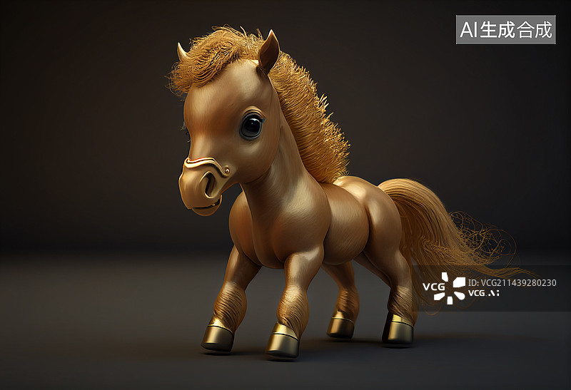 【AI数字艺术】AI生成的创意插画马图片素材