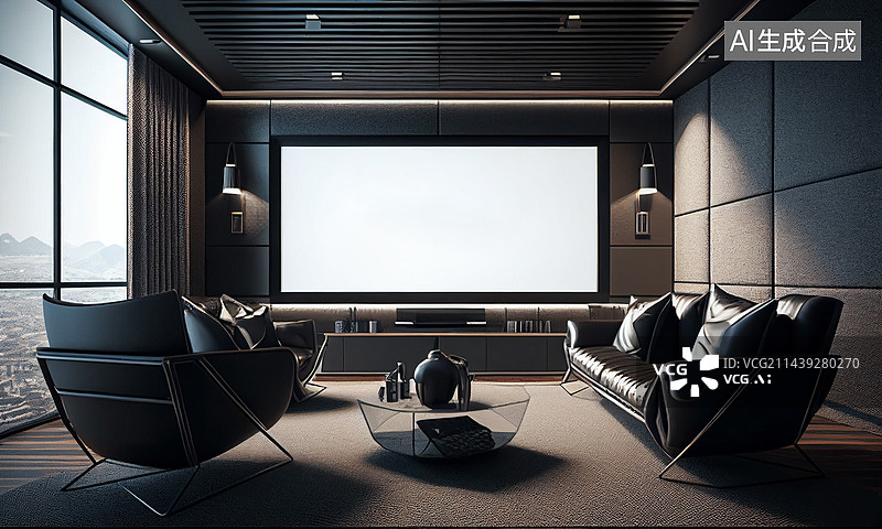 【AI数字艺术】AI生成的插图现代家居图片素材