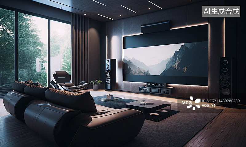 【AI数字艺术】AI生成的插图现代家居图片素材
