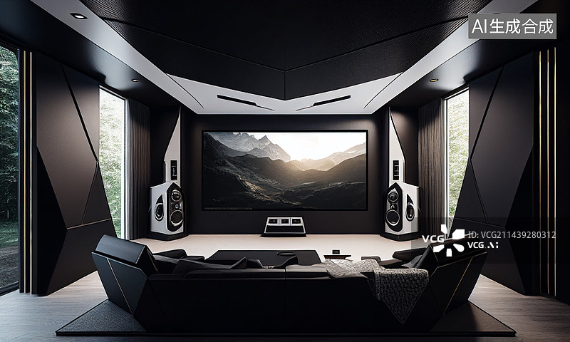 【AI数字艺术】AI生成的插图现代家居图片素材