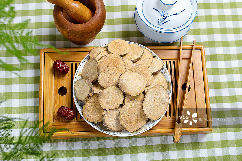 药用植物中医中药材泽泻图片素材